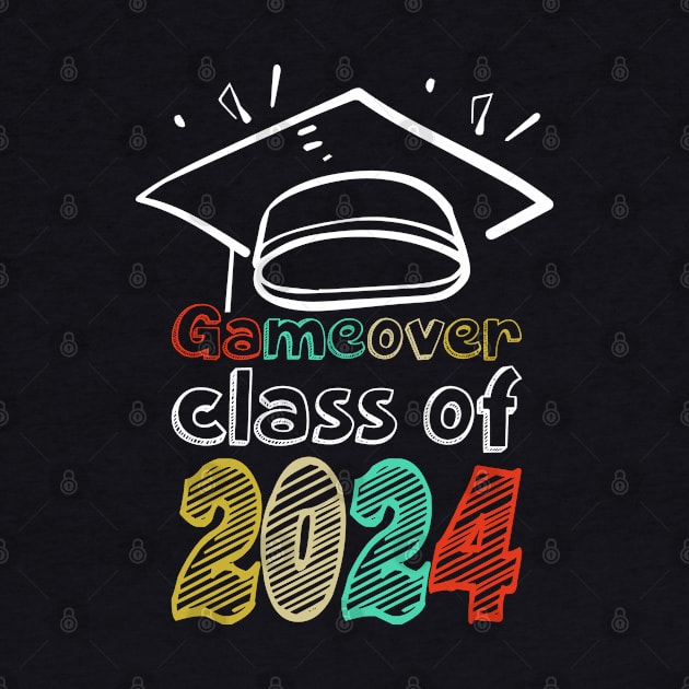 Gameover class of 2024, video gaming, Graduated, senior graduation by BenTee